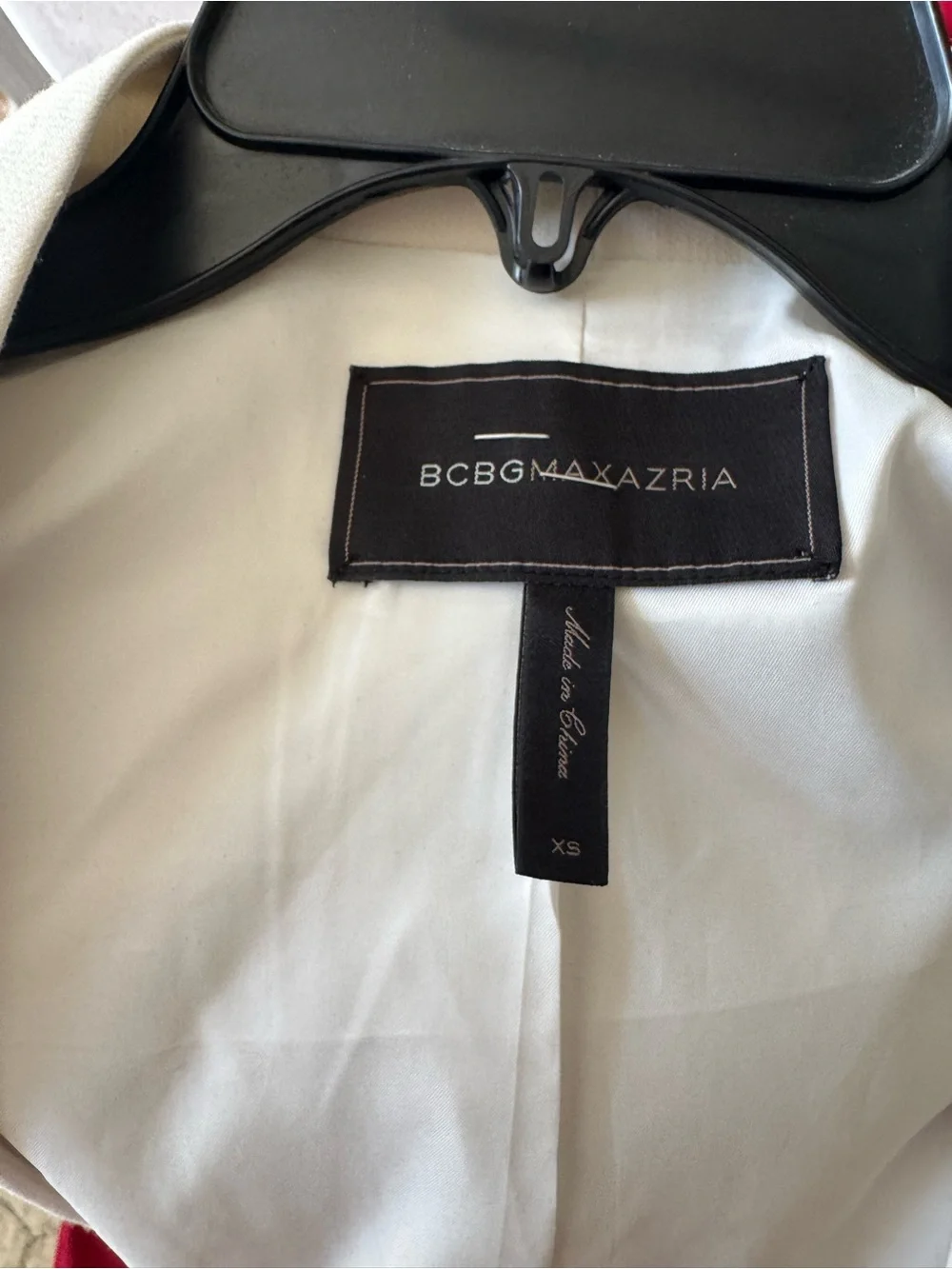 BCBGMaxAzria White Cropped Open-Front Blazer - Picture 3 of 7